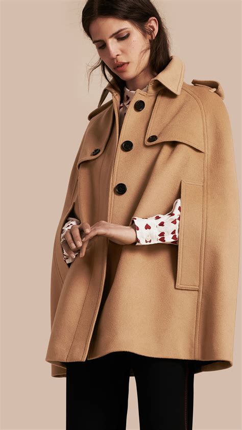 burberry calver hall coat|Burberry cashmere cape coat.